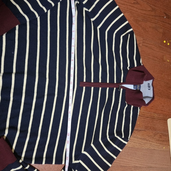 Brooks Brothers Black and Brown Zip Up Sweater - Picture 2 of 4